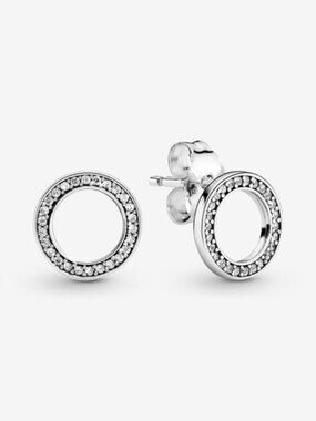 Pandora Sparkling Circle Stud Earrings